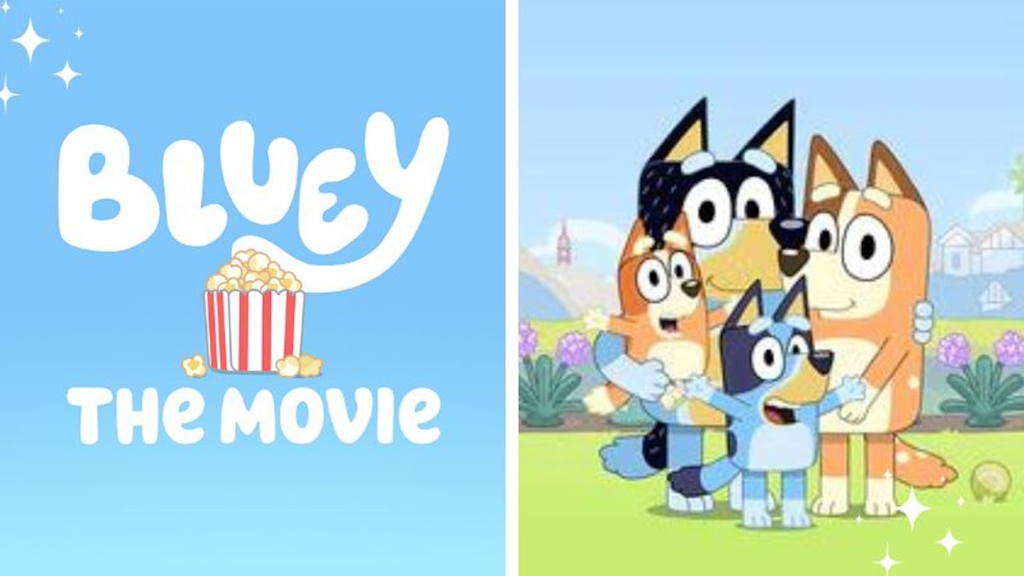 Image of the Bluey Movie and the heeler family
